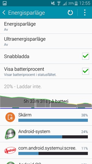 Välj Energisparläge