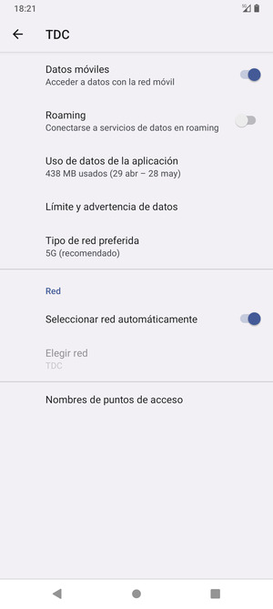 Seleccione Nombres de puntos de acceso
