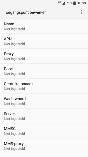 Voer internetgegevens in