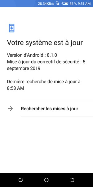 Sélectionnez Rechercher les mises à jour