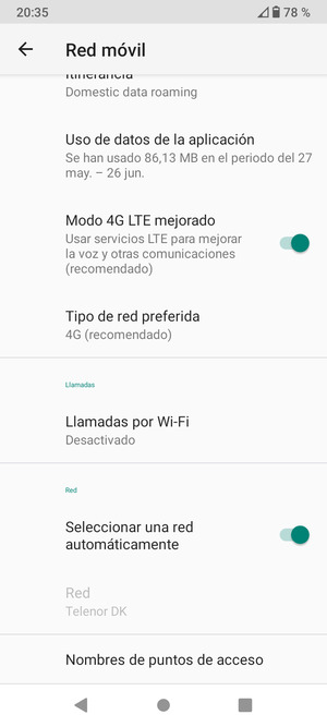 Seleccione Nombres de puntos de acceso