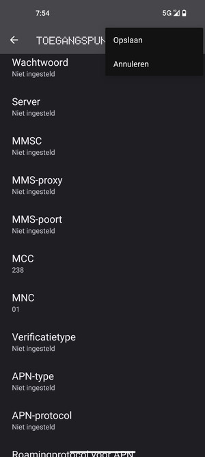 Selecteer Opslaan