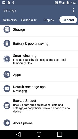 Scroll to and select About phone