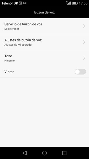 Seleccione Servicio de buzón de voz