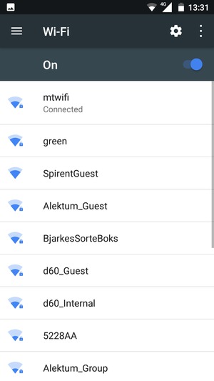 You are now connected to the Wi-Fi network
