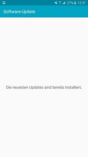 Falls Ihr Handy aktualisiert ist, wird Ihnen der folgende Bildschirm angezeigt