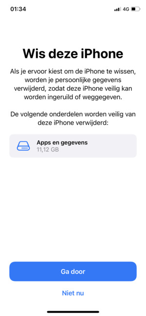 Selecteer Ga door
