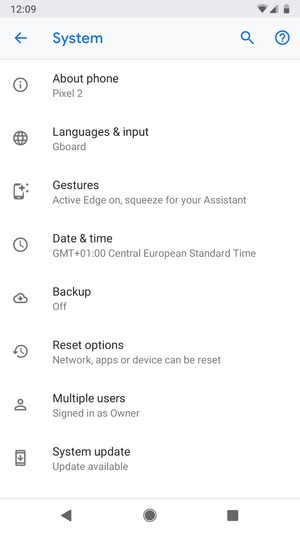 Select System update