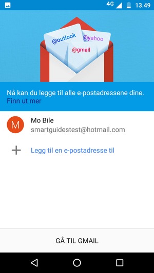 Velg GÅ TIL GMAIL