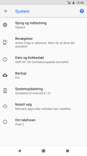Vælg Backup