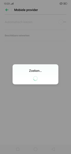 Wacht tot de zoekopdracht beëindigd is