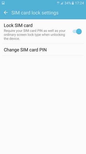 Select Change SIM card PIN