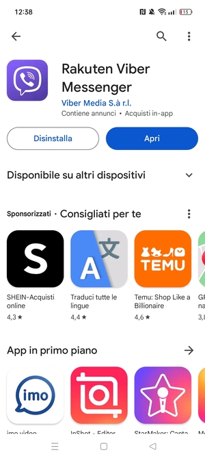 Seleziona Apri