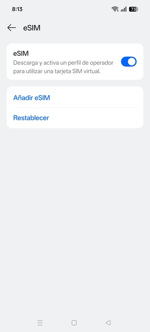 Seleccione Añadir eSIM