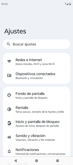 Seleccione Redes e Internet
