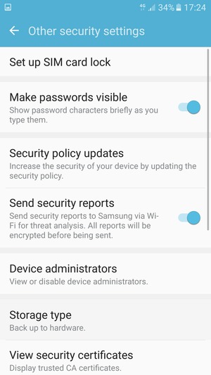 Select Set up SIM card lock
