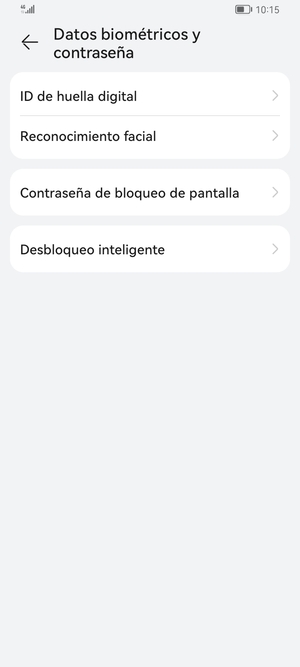 Seleccione Contraseña de bloqueo de pantalla