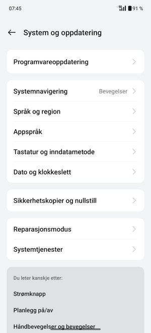 Velg Programvareoppdatering
