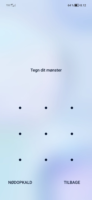 Din telefon er nu sikret med en skærmlås