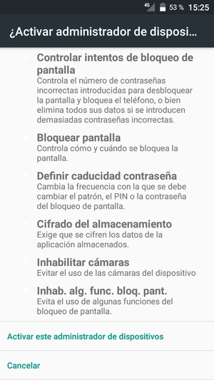 Desplácese y seleccione Activar este administrador de dispositivos