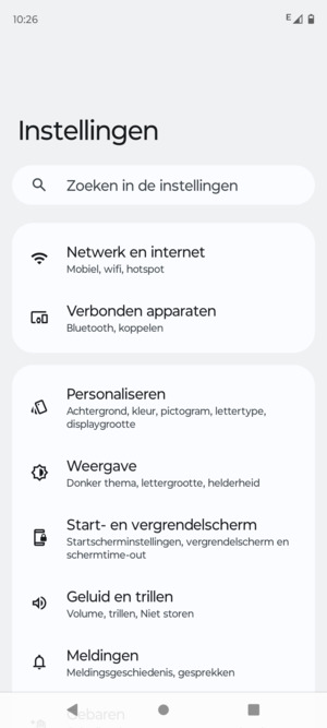Selecteer Netwerk en internet