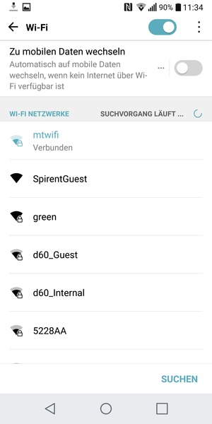 Sie sind nun mit dem WLAN-Netzwerk verbunden