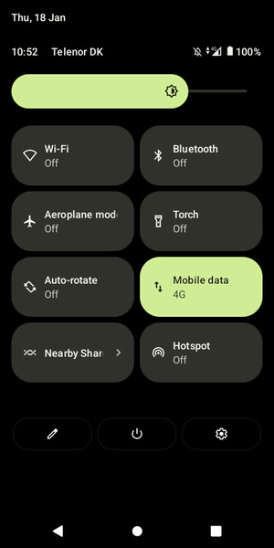Adjust brightness to the required level