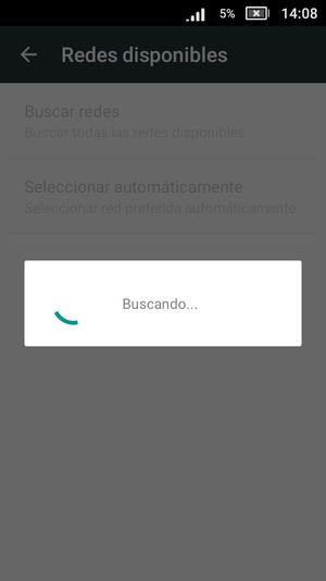 Espere a que la búsqueda termine