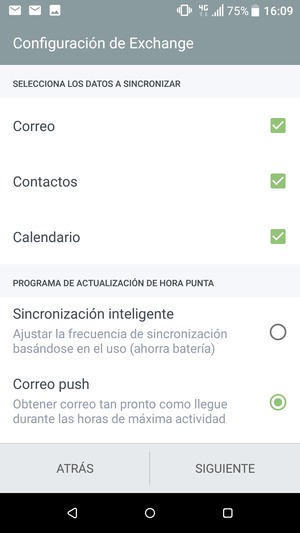 Seleccione SIGUIENTE