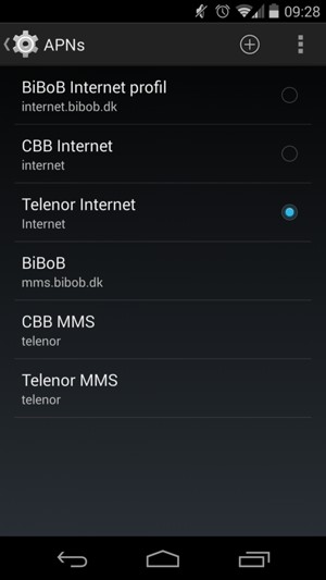If your screen looks like this, select the New APN button