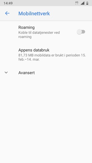 Velg Avansert