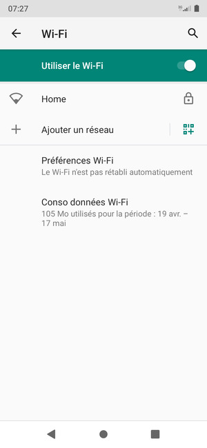 Sélectionnez le réseau sans fil auquel vous souhaitez vous connecter