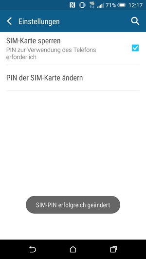 Ihre SIM-PIN wurde geändert