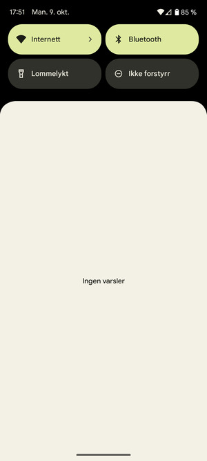 Dra ned toppmenyen igjen