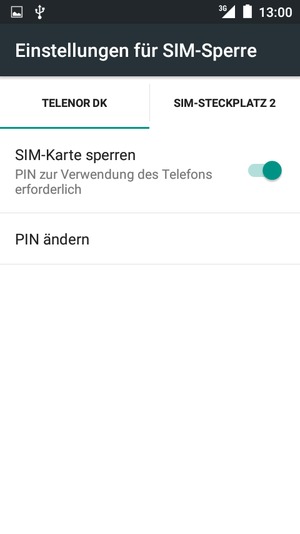 Wählen Sie Public und PIN ändern