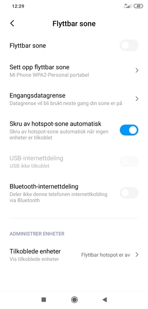 Velg Sett opp flyttbar sone