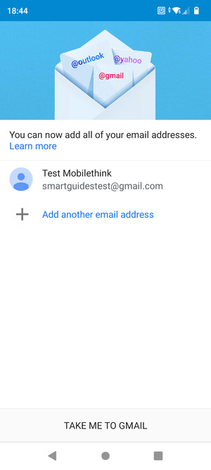 Select TAKE ME TO GMAIL