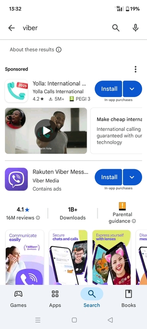 Select the app