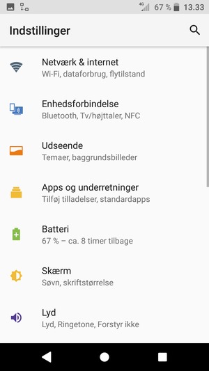 Vælg Netværk & internet
