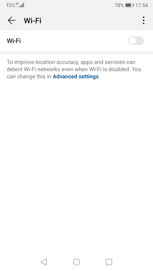 Turn on Wi-Fi