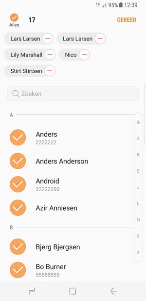 Selecteer GEREED