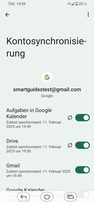 Wählen Sie die Menü-Taste