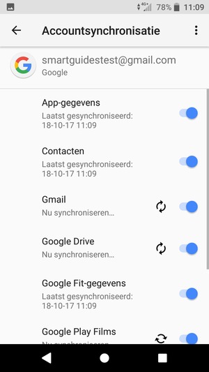 Uw gegevens worden gesynchroniseerd