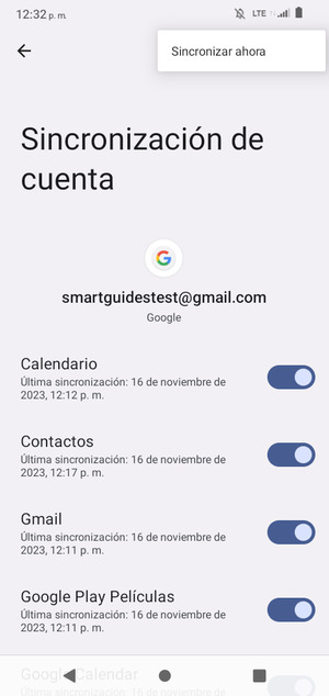 Seleccione Sincronizar ahora