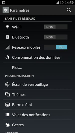 Sélectionnez Wi-Fi