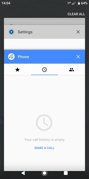Select CLEAR ALL to close all running apps