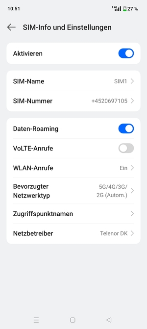 Schalten Sie Daten-Roaming an oder aus