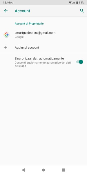 Seleziona il tuo account Google
