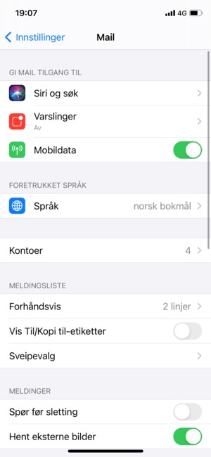 Velg Kontoer
