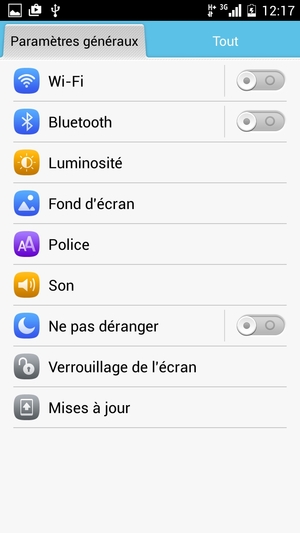Sélectionnez Tout / Plus...